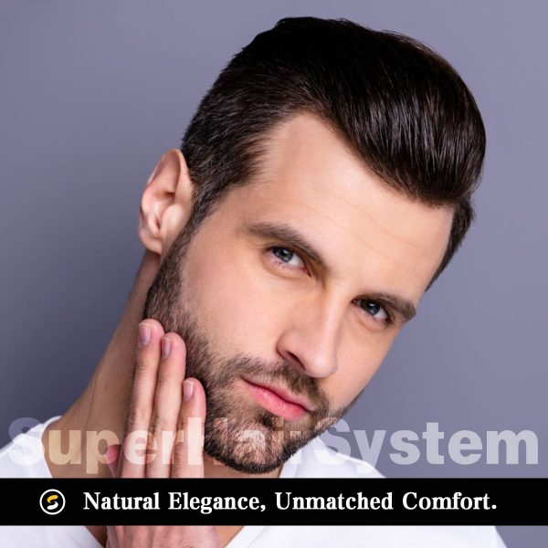 Full-French-Lace-Mens-Toupee-French-Lace-Hair-System-1B-Off-Black