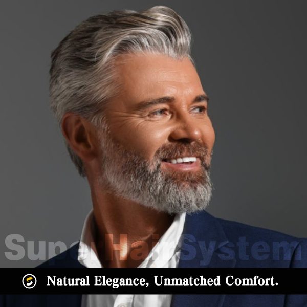 Full-French-Lace-Mens-Toupee-French-Lace-Hair-System-1B65H-Off-Black-with-65-Gray-Hair