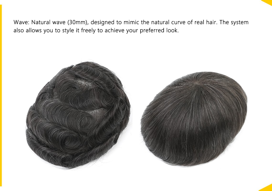 Full-Swiss-Lace-Mens-Toupee-Swiss-Lace-Hair-System-210-Darkest-Brown-with-10-Gray-Hair