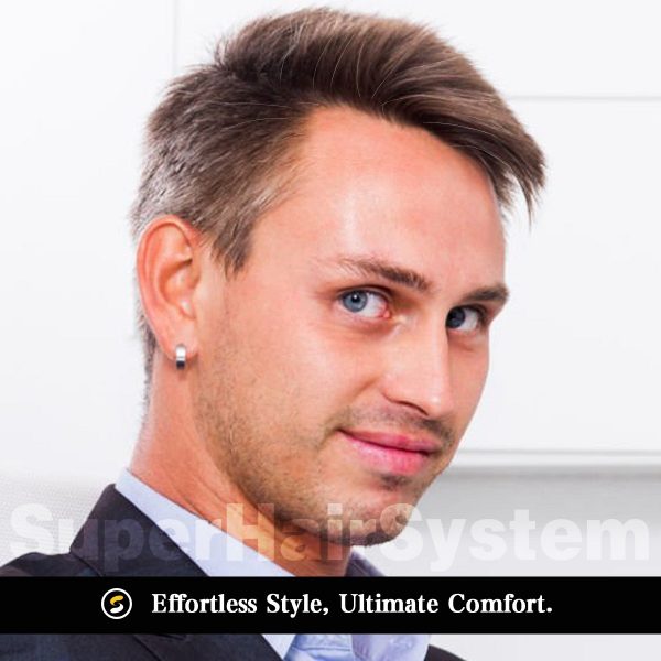 Full-Swiss-Lace-Mens-Toupee-Swiss-Lace-Hair-System-210-Darkest-Brown-with-10-Gray-Hair