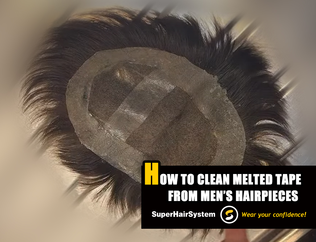 How to Clean Melted Tape from Men’s Hairpieces