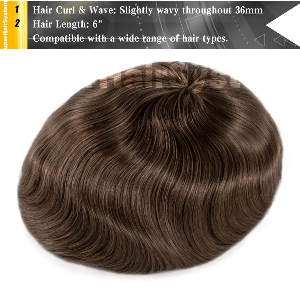 Men’s Hairpiece with French Lace Front and Top - Image 8